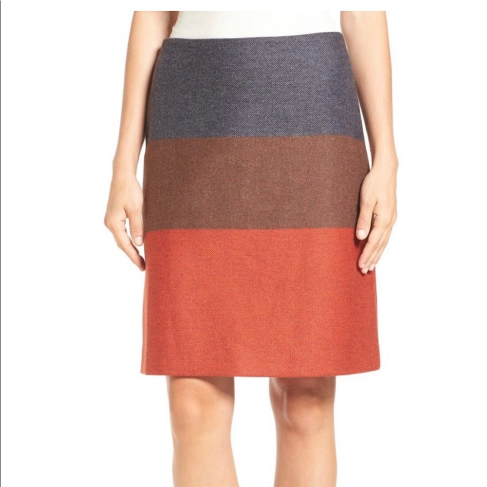BOSS "Malivi" Colorblock A-Line Skirt Size 4